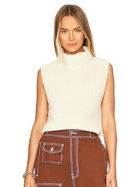 Callahan Lyra Top Cream Cowl Neck Knit Top Size Small